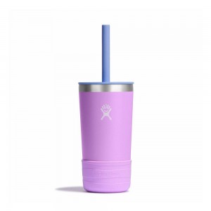 Hydro Flask 12 oz w/ Straw Lid Kids' Tumbler Anemone Purple | ZKFG-92761