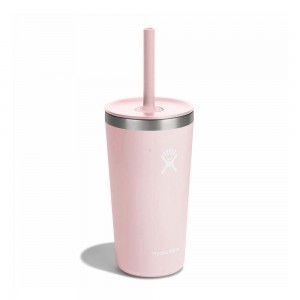 Hydro Flask 20 oz All Around™ with Straw Lid Tumbler Trillium Pink | JHXG-56729