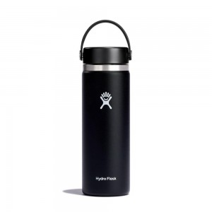 Hydro Flask 20 oz Wide Mouth: 20 oz Insulated Water Bottle Black | FYPJ-91620