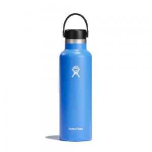 Hydro Flask 21 oz Standard Mouth: 21 oz Water Bottle Cascade Blue | SRIF-72598