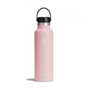 Hydro Flask 21 oz Standard Mouth: 21 oz Water Bottle Trillium Pink | SNPD-96045