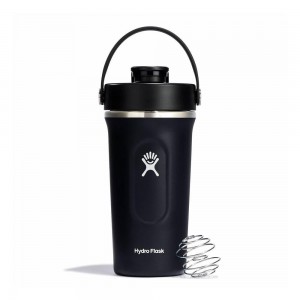 Hydro Flask 24 oz Insulated Shaker Bottle Water Bottle Black | PKIR-40289