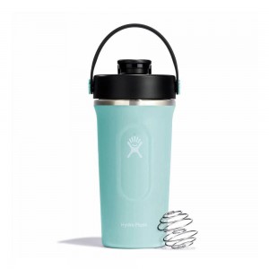 Hydro Flask 24 oz Insulated Shaker Bottle Water Bottle Dew Turquoise | EIGU-78193