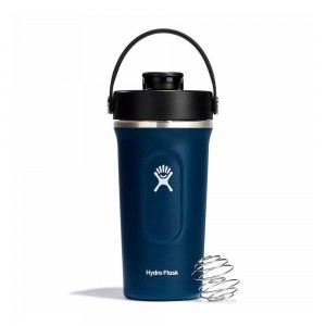 Hydro Flask 24 oz Insulated Shaker Bottle Water Bottle Indigo | BASV-98316