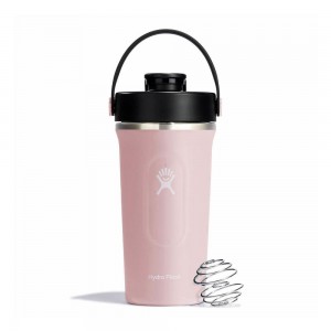 Hydro Flask 24 oz Insulated Shaker Bottle Water Bottle Trillium Pink | BIEL-39840