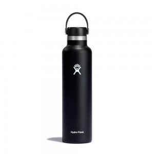 Hydro Flask 24 oz Standard Mouth: 24 oz Water Bottle Black | EPCG-68451