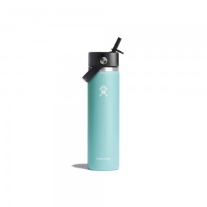 Hydro Flask 24 oz Wide Mouth w/ Flex Straw Water Bottle Black | BYGJ-67024