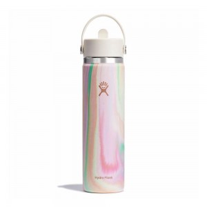 Hydro Flask 24 oz Wide Mouth w/ Flex Straw Water Bottle Sugar Crush Multicolor | HFOK-74136