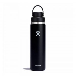 Hydro Flask 24 oz Wide Mouth with Flex Chug Water Bottle Fir Green | YXMV-92468