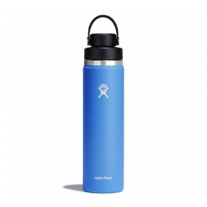 Hydro Flask 24 oz Wide Mouth with Flex Chug Water Bottle Trillium Pink | HTPR-84219