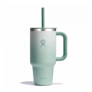 Hydro Flask 32 oz All Around™ Travel Tumbler Matcha Ombre Green | DYZI-47123