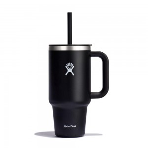 Hydro Flask 32 oz All Around™ Travel Tumbler Black | OHKP-52874