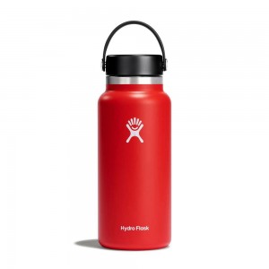 Hydro Flask 32 oz Wide Mouth: 32 oz Insulated Water Bottle Goji red | CZGY-63074