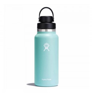 Hydro Flask 32 oz Wide Mouth With Flex Chug Water Bottle Dew Turquoise | LARD-19637