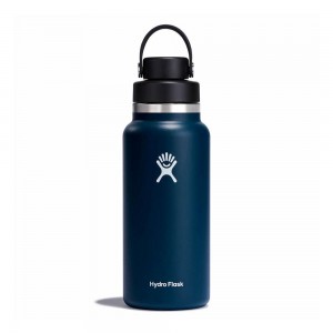 Hydro Flask 32 oz Wide Mouth With Flex Chug Water Bottle Indigo | UTXP-14387