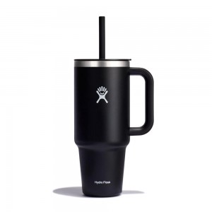 Hydro Flask 40 oz All Around™ Travel Tumbler Black | IQJF-83619