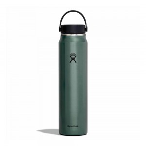 Hydro Flask 40 oz Lightweight Wide Mouth Trail Series™ Water Bottle Serpentine Green | RYSU-61903