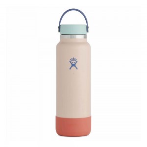 Hydro Flask Tilly's Special Edition 40 oz Wide Mouth Water Bottle Cotton Candy Coral | HSYJ-16784