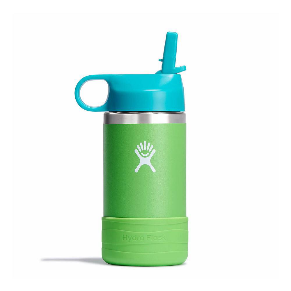 Hydro Flask 12 oz Wide Mouth w/ Straw Kids\' Water Bottle Grass Green | WQIH-37450