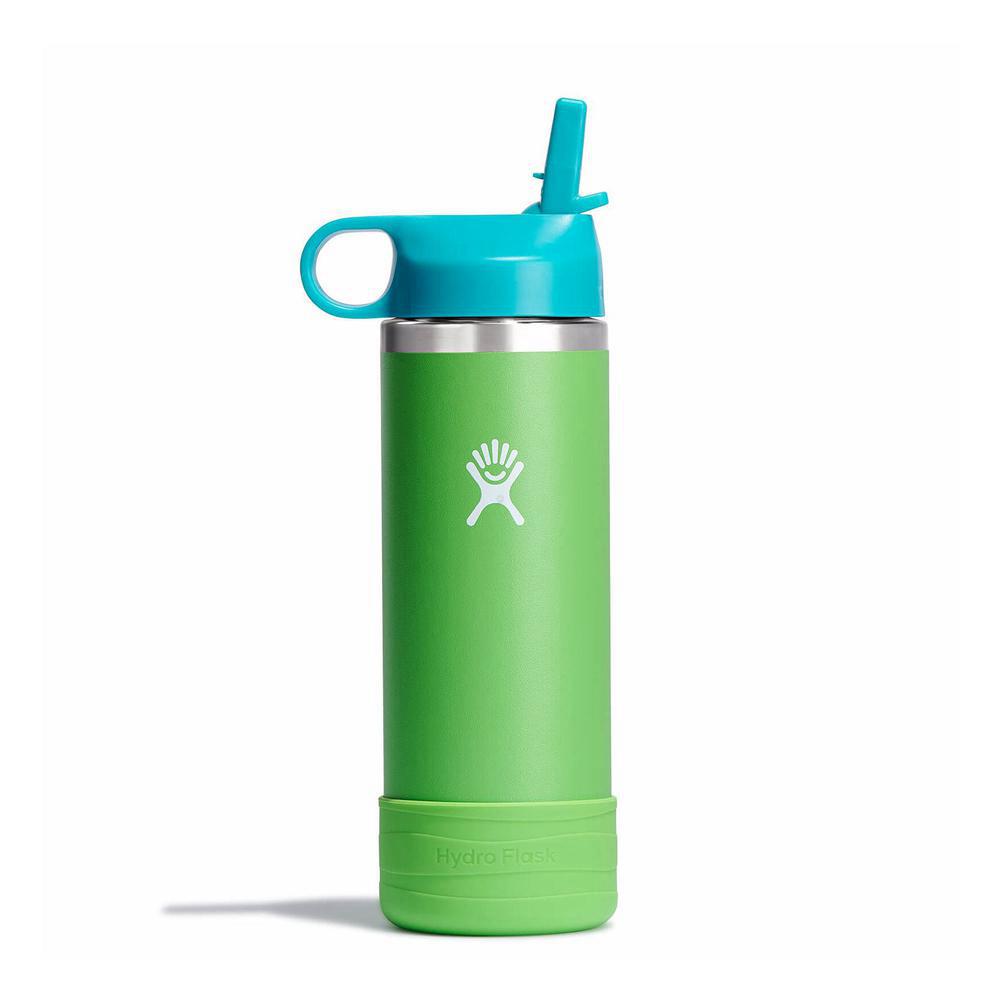 Hydro Flask 18 oz Wide Mouth w/ Straw Kids\' Water Bottle Grass Green | ZION-24318