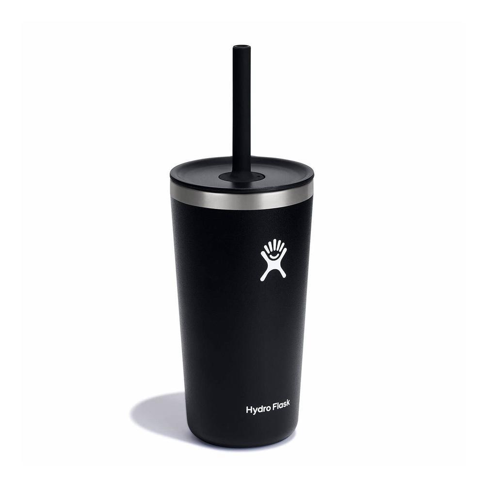 Hydro Flask 20 oz All Around™ with Straw Lid Tumbler Black | BJMZ-85623