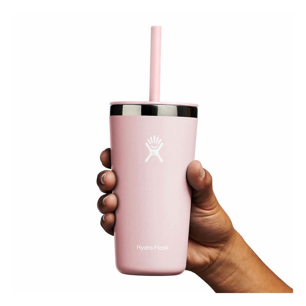 Hydro Flask 20 oz All Around™ with Straw Lid Tumbler Trillium Pink | JHXG-56729