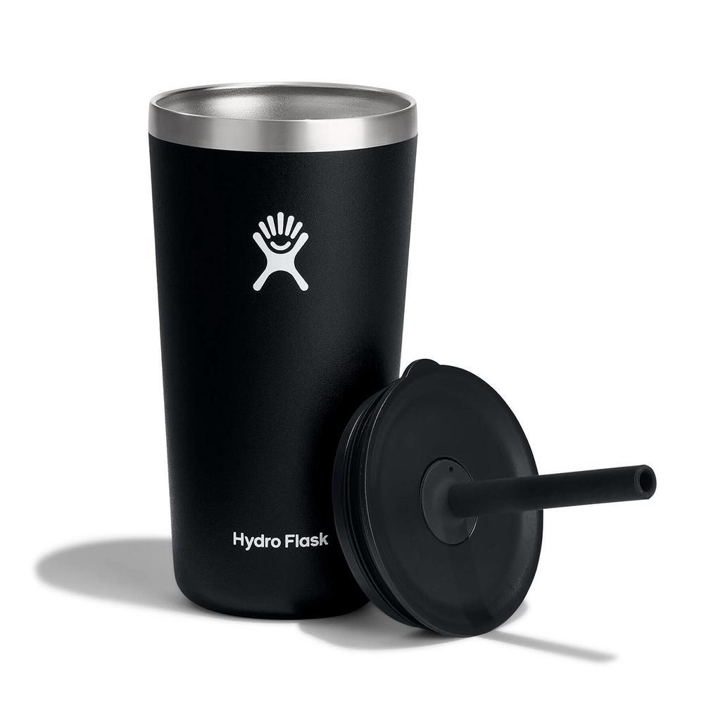 Hydro Flask 20 oz All Around™ with Straw Lid Tumbler Black | HLKB-87096