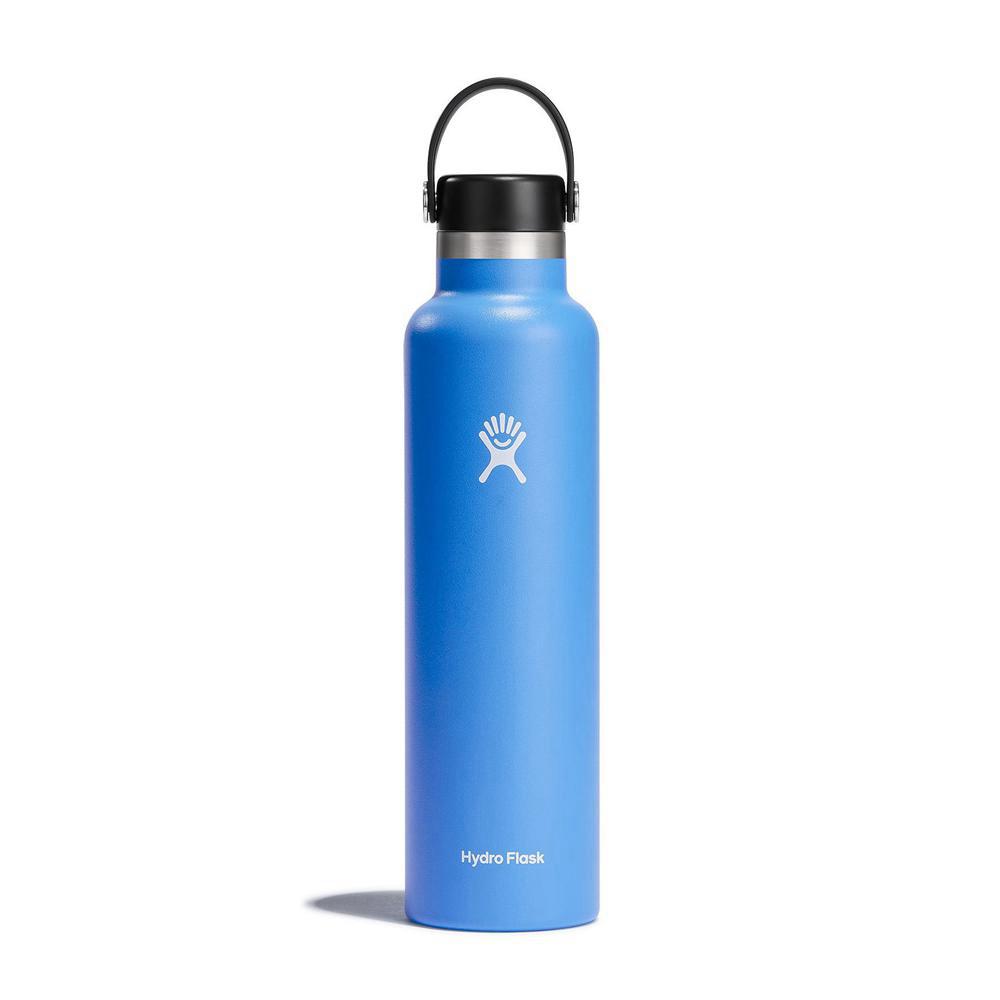 Hydro Flask 24 oz Standard Mouth: 24 oz Water Bottle Cascade Blue | GUVW-60934