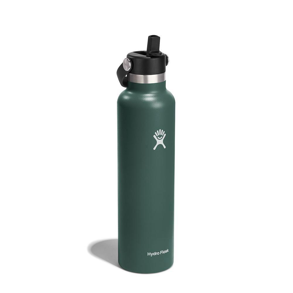 Hydro Flask 24 oz Standard Mouth with Flex Straw Water Bottle Fir Green | BPTC-70135