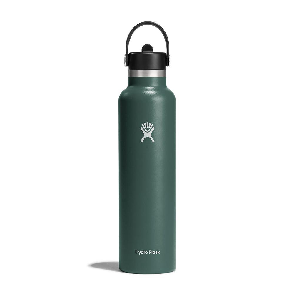 Hydro Flask 24 oz Standard Mouth with Flex Straw Water Bottle Fir Green | BPTC-70135