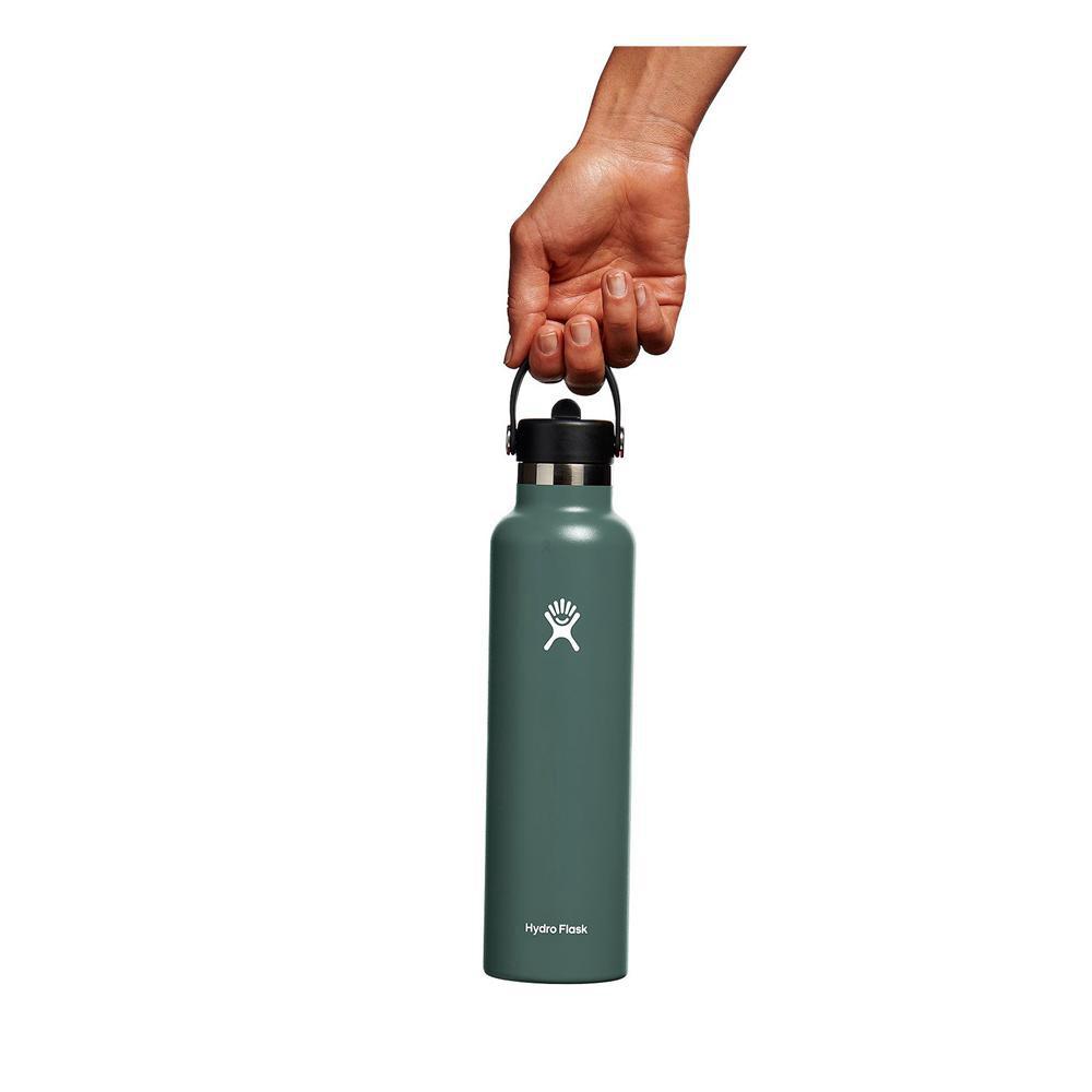 Hydro Flask 24 oz Standard Mouth with Flex Straw Water Bottle Fir Green | BPTC-70135