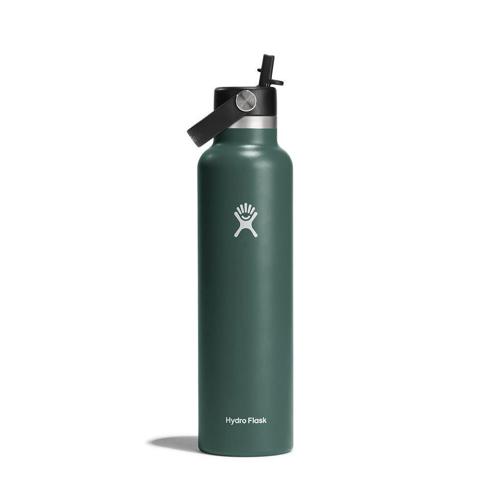 Hydro Flask 24 oz Standard Mouth with Flex Straw Water Bottle Fir Green | BPTC-70135