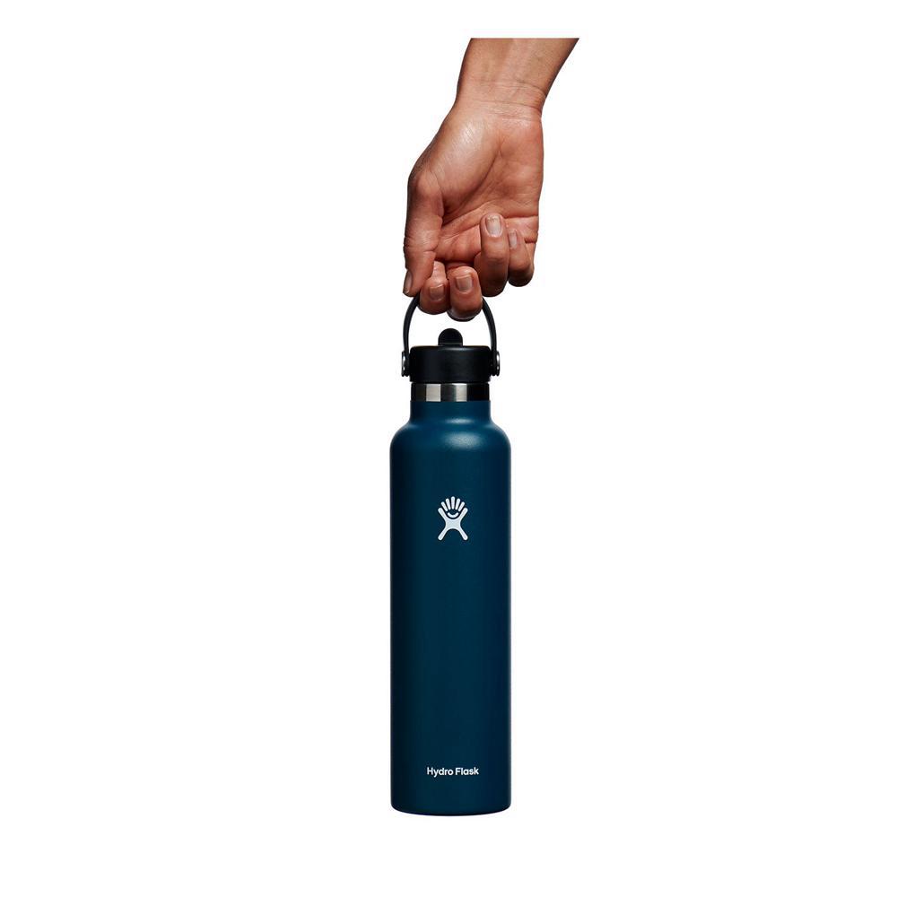 Hydro Flask 24 oz Standard Mouth with Flex Straw Water Bottle Indigo | OBIY-13859