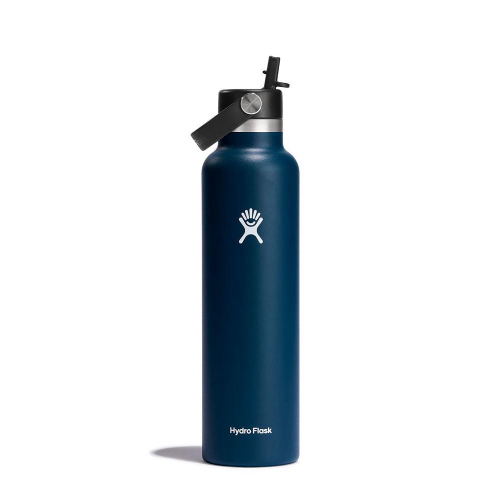 Hydro Flask 24 oz Standard Mouth with Flex Straw Water Bottle Indigo | OBIY-13859