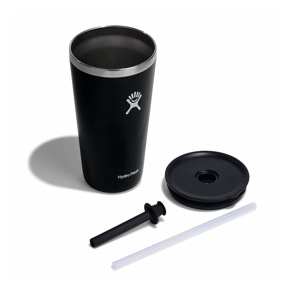 Hydro Flask 28 oz All Around™ with Straw Lid Tumbler Black | EITC-43765