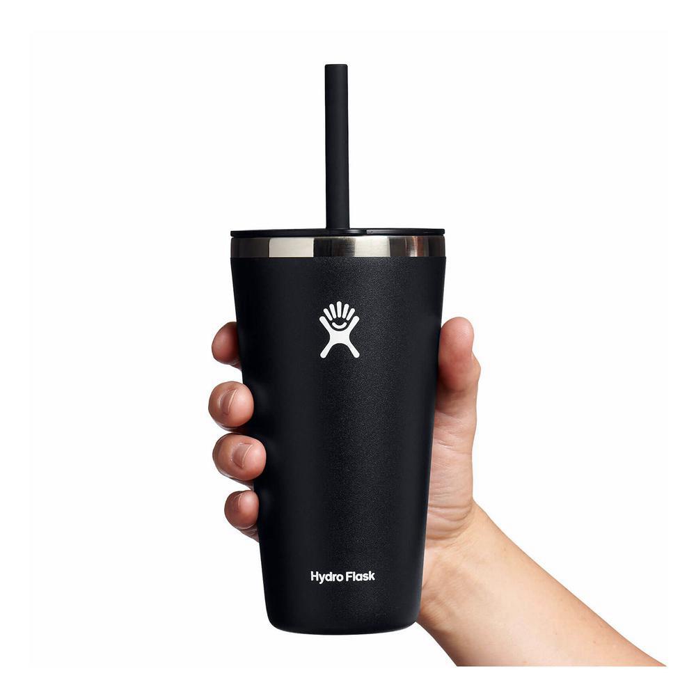 Hydro Flask 28 oz All Around™ with Straw Lid Tumbler Black | EITC-43765