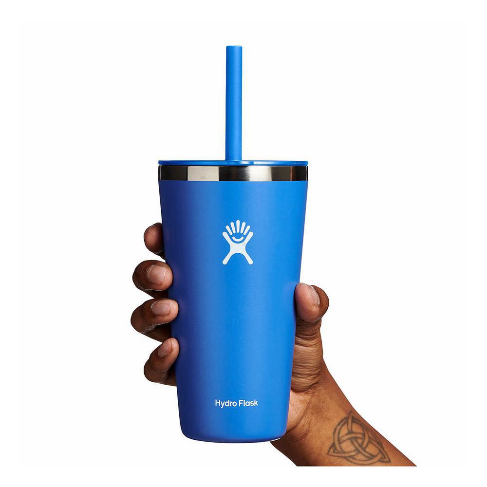 Hydro Flask 28 oz All Around™ with Straw Lid Tumbler Cascade Blue | BZCL-59480