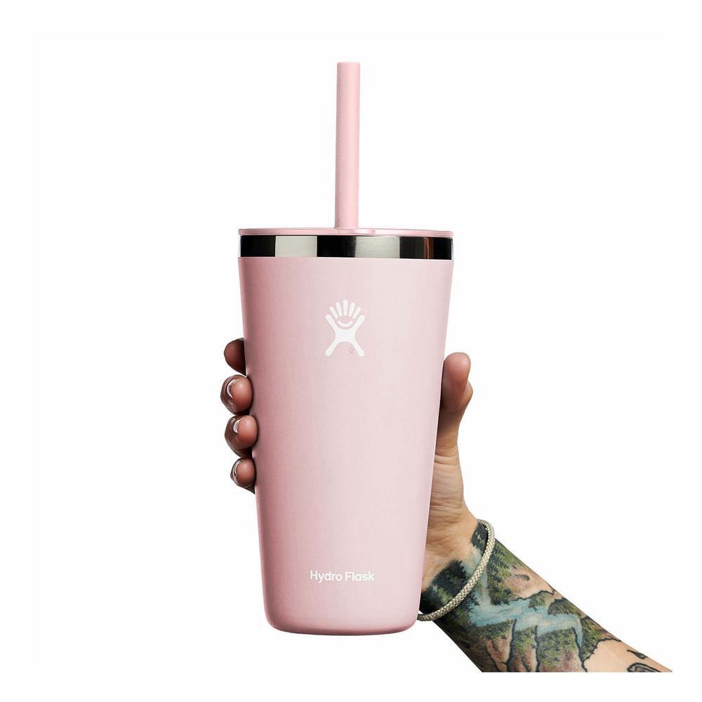 Hydro Flask 28 oz All Around™ with Straw Lid Tumbler Trillium Pink | LDJB-01384