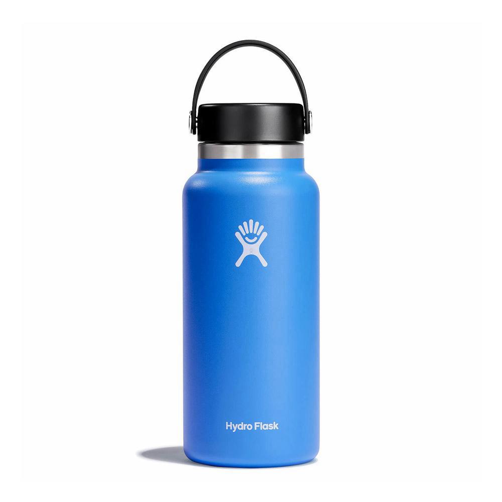 Hydro Flask 32 oz Wide Mouth: 32 oz Insulated Water Bottle Cascade Blue | TKUG-35786