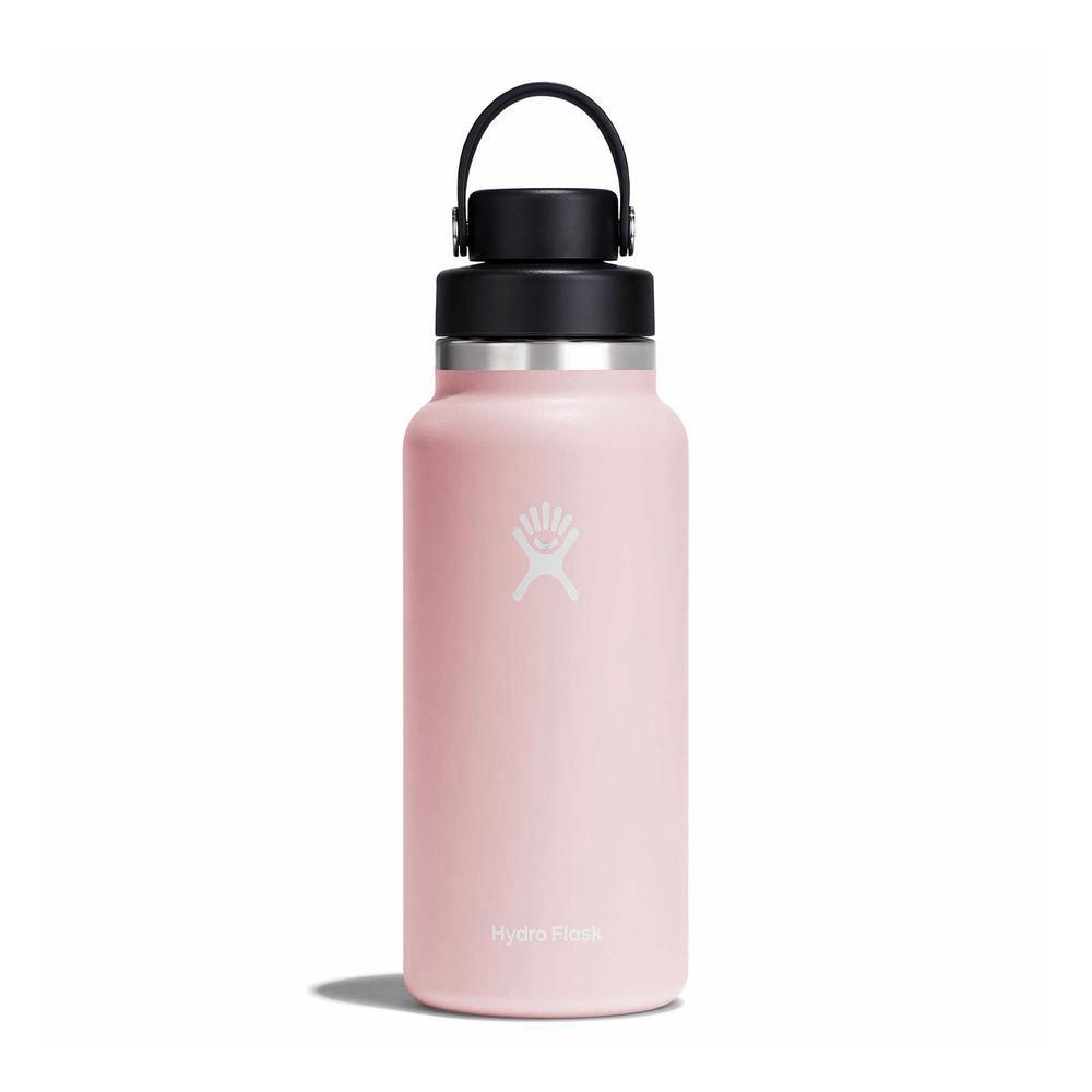 Hydro Flask 32 oz Wide Mouth With Flex Chug Water Bottle Trillium Pink | KZUE-16073