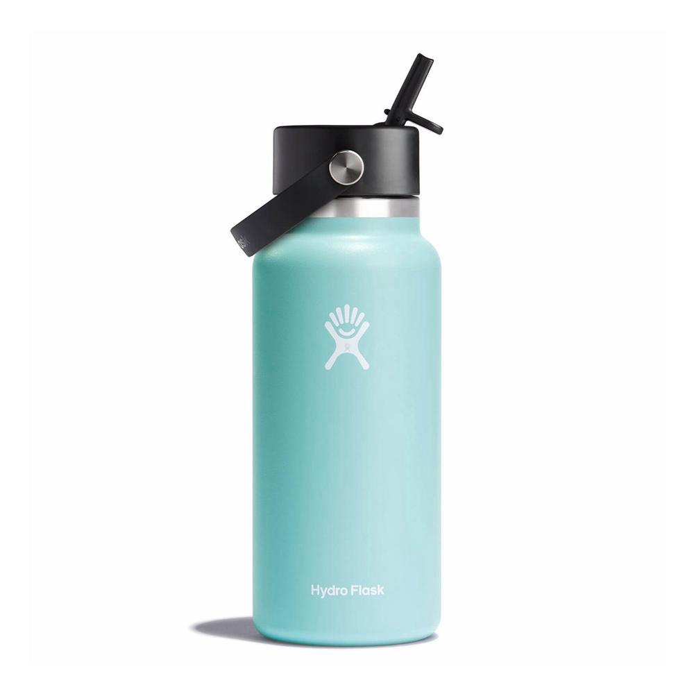 Hydro Flask 32 oz Wide Mouth with Flex Straw Water Bottle Dew Turquoise | KGZI-34052