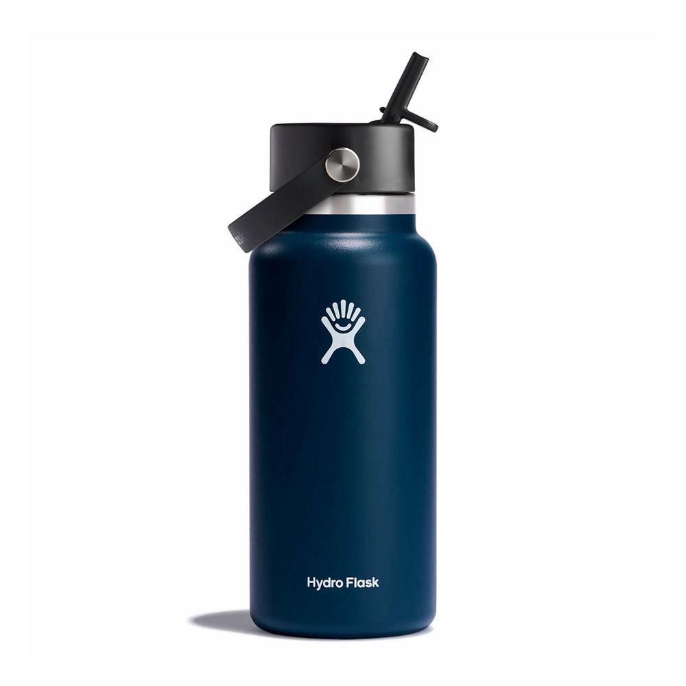 Hydro Flask 32 oz Wide Mouth with Flex Straw Water Bottle Indigo | UYOX-12754