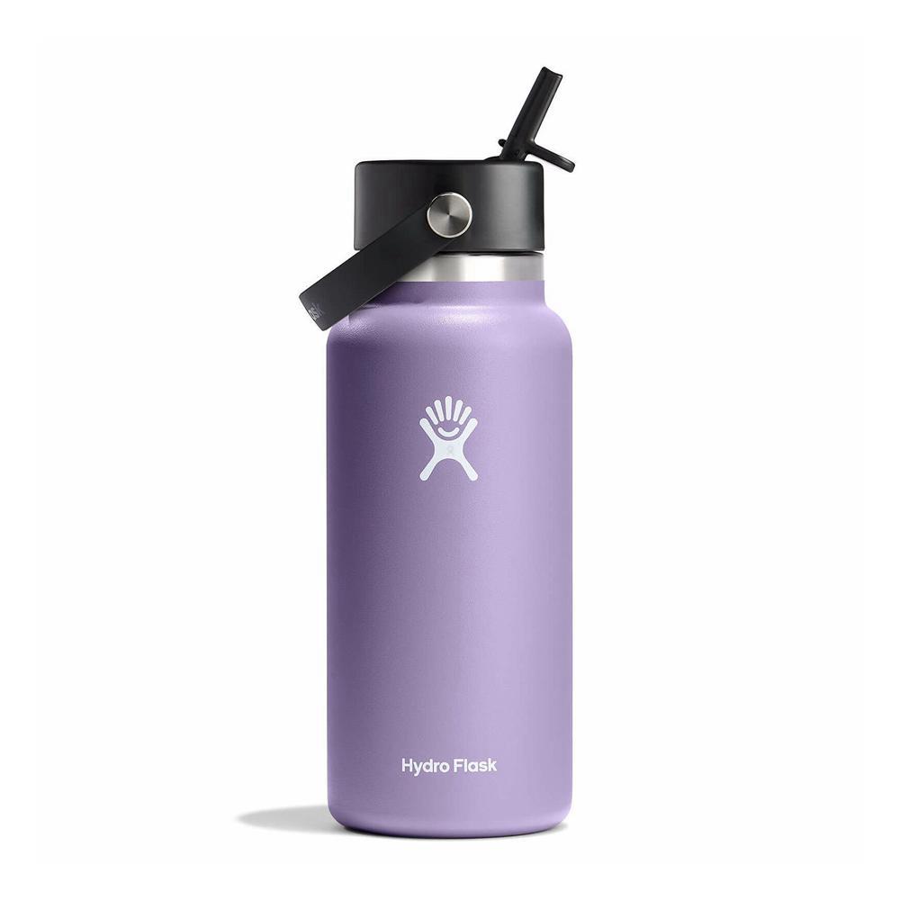 Hydro Flask 32 oz Wide Mouth with Flex Straw Water Bottle Moonshadow Purple | GKNA-04367