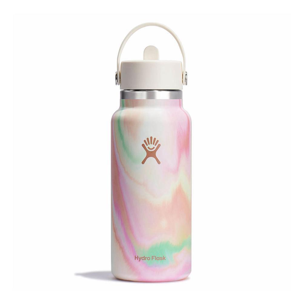 Hydro Flask 32 oz Wide Mouth with Flex Straw Water Bottle Sugar Crush Multicolor | ASWQ-68409