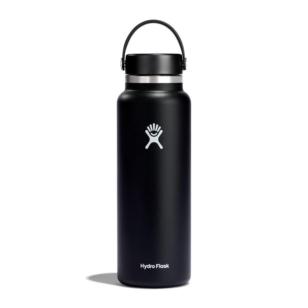 Hydro Flask 40 oz Wide Mouth: 40 oz Insulated Water Bottle Black | MVDW-82613