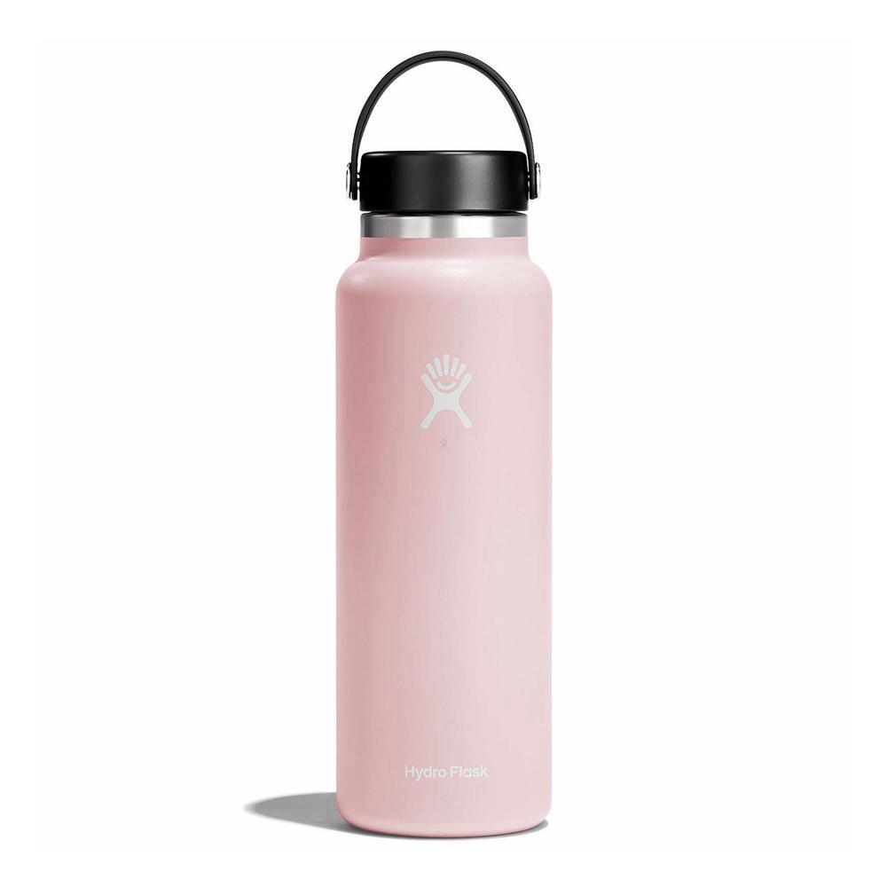 Hydro Flask 40 oz Wide Mouth: 40 oz Insulated Water Bottle Trillium Pink | VFKR-45126