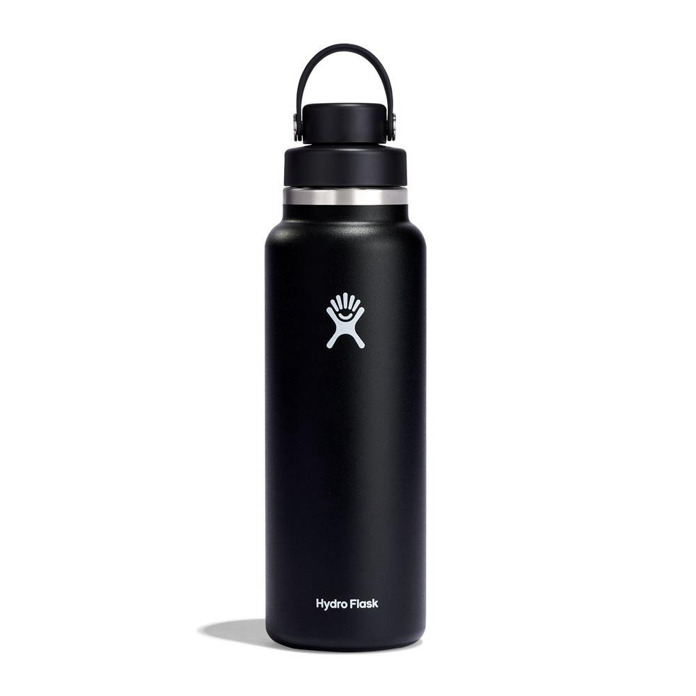 Hydro Flask 40 oz Wide Mouth with Flex Chug Water Bottle Black | BSQN-85613