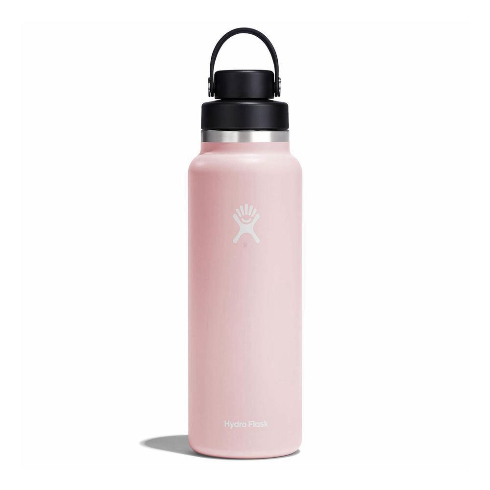 Hydro Flask 40 oz Wide Mouth with Flex Chug Water Bottle Trillium Pink | FESC-95037