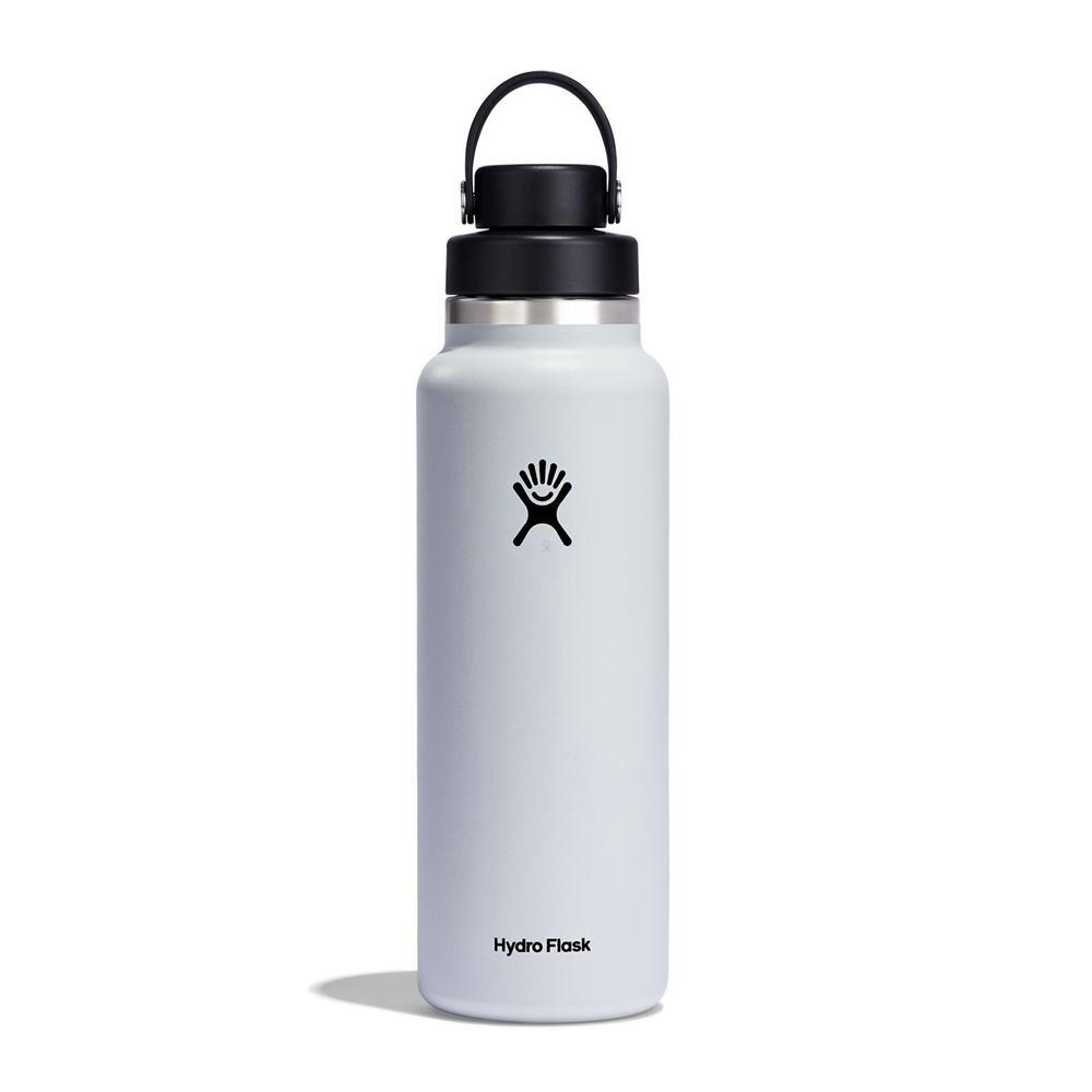 Hydro Flask 40 oz Wide Mouth with Flex Chug Water Bottle White | TDHN-85632