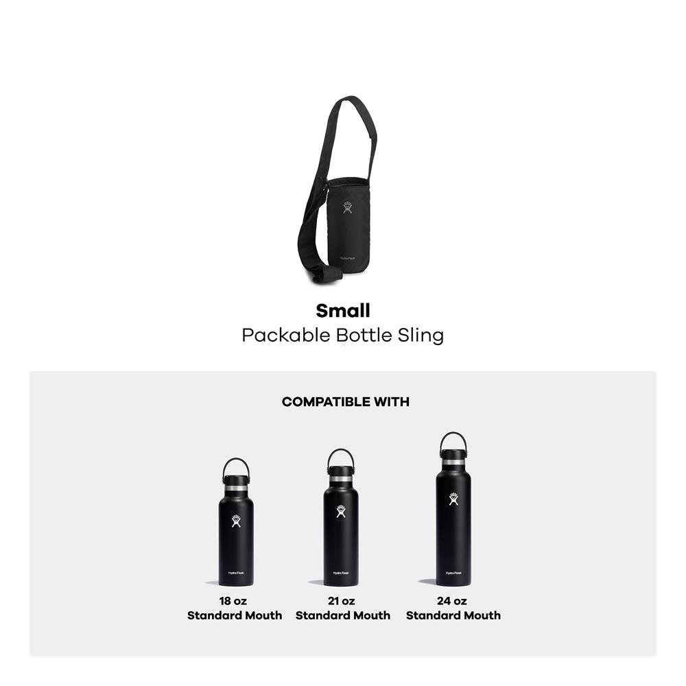 Hydro Flask Small Packable Bottle Sling Black | EFPW-67452